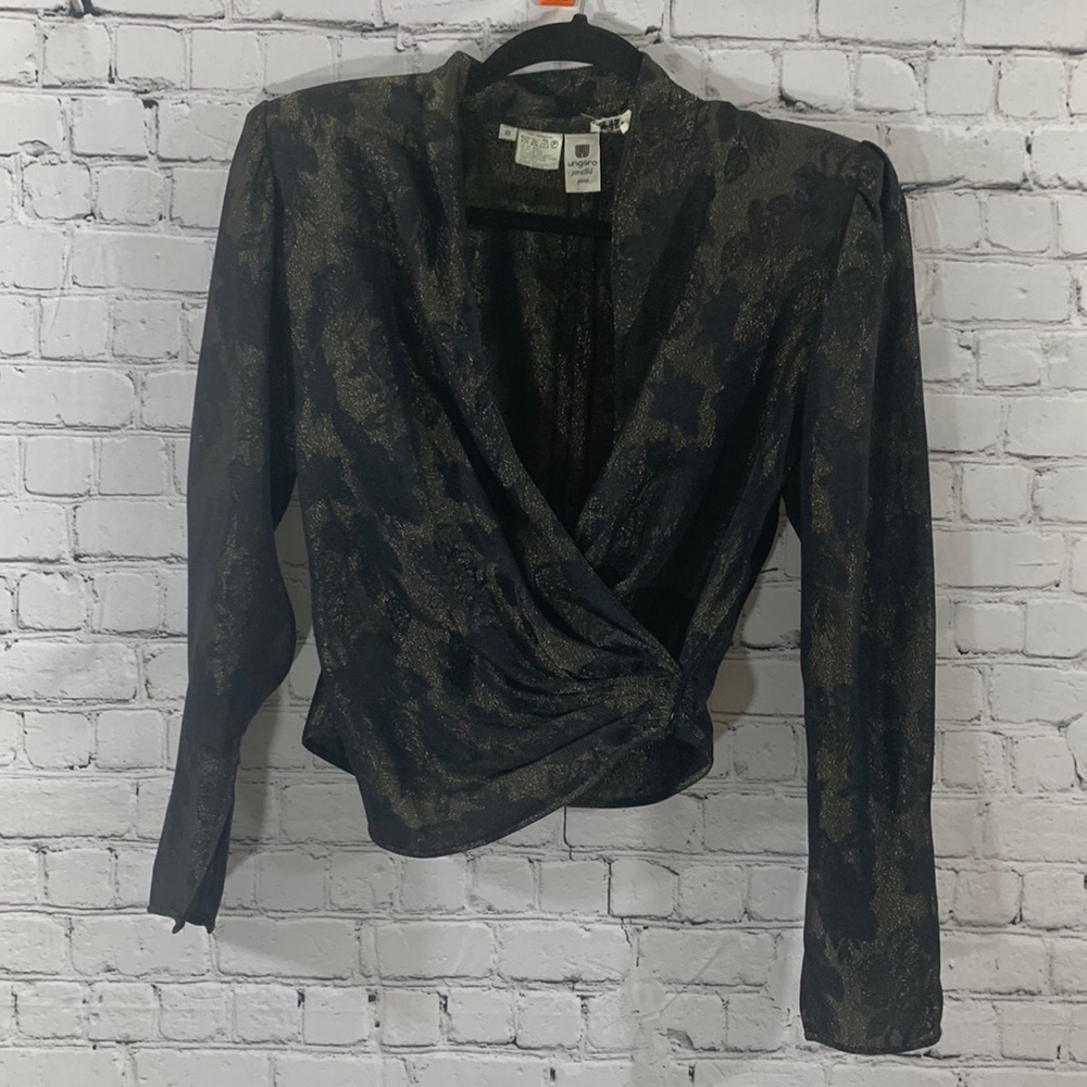 Size 8 Ungaro metallic top